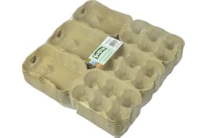 Supa Half Dozen Egg Boxes x 30-Pieces, Traditional Fibre Egg Box, 100% Recyclable and Biodegradable. Packs are Designed to Take Chicken Eggs from Small to Extra Large.