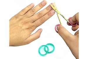 AFTREN Forbici per cuticole in acciaio inossidabile Sicurezza per bambini Lame curve con impugnatura facile Forbici per unghie Lima per unghie Elementi essenziali per la toelettatura Neonati sicuri