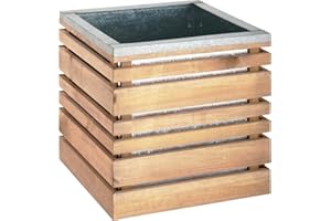 Jardipolys Bac à Fleurs carré teinté Brun LIGN Z