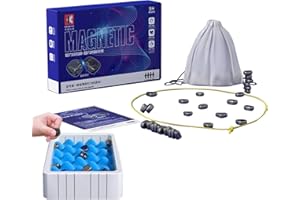 BESTYKS Schachbrett Magnetisc, Schachspiel, Reisen Schach , Puzzle Checkers Spiel, Tragbares Schachbrett-Party Für Familientreffen (Schachbrett B)