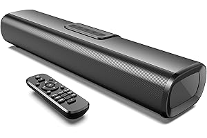 EnjoyNest Sound Bars for TV, 50 Watts Small Soundbar with Bluetooth/Optical/AUX/HDMI ARC Connection, 16 Inch Sound Bar Speakers with Remote Control for PC/Gaming/Projectors