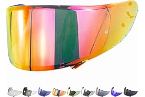 ‎EVERALO Everalo Kompatibel mit Shoei xspirit 3 Visier - Nxr - Ryd - Z7 - Rf1200 - X14 - Cwr 1 - Cwr f - Helmvisier Pinlock Ready - Nxr Visier Anti-Kratzer und Anti-Beschlag (Rot)