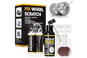 ALLISWAY Alufelgen Reparatur Set, Felgen Reparaturset Silber, Felgen Reparaturset, Alufelgen Lack, Geeignet zum Reparieren von Kratzern, Oxidation, Korrosion, Dellen usw, an Rädern, Silber