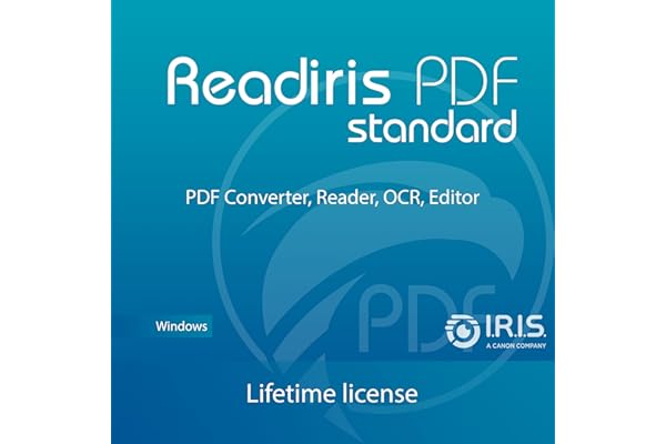 Readiris PDF Standard Éditeur logiciel PDF professionnel – Licence à vie – Numériser, OCR, Modifier, Protéger, Annoter, Exporter vers office 365 et Signer des PDF pour 1 PC Windows