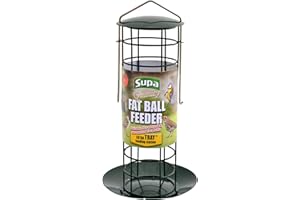 Supa Fat Ball Feeder & Tray Is Designed To Hold Both Netted And Un-netted Fat Balls. The Tray Acts Both As A Feeding Station And Also Stops Food From Falling On To The Ground Thus Discourages Vermin