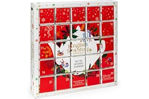 ‎ENGLISH TEA SHOP ETS - Puzzle Tee Adventskalender "Red Christmas", 25 x BIO Tees in Pyramidenbeuteln, Früchte, Kräuter und Gewürztee