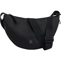 KZXCVS Halbmond Crossbody Bag Damen – Leichte Umhängetasche, Gesteppt, 40x21x12 Cm, Schwarz