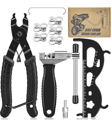 Kit Catena Bici 6/7/8 Velocità 116 Maglie Con Smagliacatena E Pinze – Acciaio Carbonio, Argento