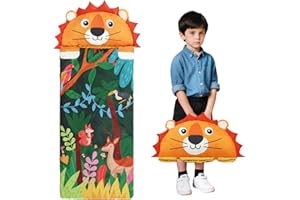Decalsweet Sac de Couchage Chaud pour Enfants avec Oreiller Amovible, Tapis de Sieste pour Filles et Garçons, Couverture de Sieste avec Double Fermeture Eclair pour Camping Ecole Garderie,150×60cm