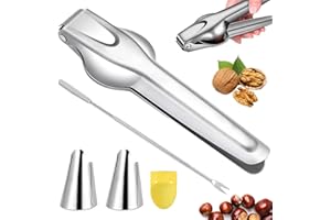MaibaoteMbt Cascanueces de Castaña, Alicates Castañas, Abridor Castañas Acero Inoxidable, Cortador de Castañas, Abridor de Castañas, para Castañas, Nueces, Avellanas y Otros Frutos Secos (M2)