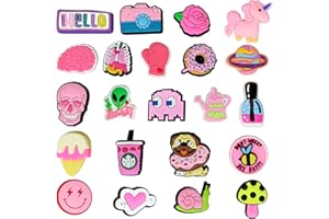 YEEZOIDON Lot of 20, 50, 100pcs Shoe Charms for Clogs, Shoe Accessories Charms for Croc, Cute Wristbands Decoration for Children’s Day, Birthday