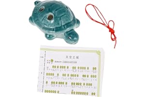JOINPAYA Schildkröte Okarina Flöte Aus Keramik 6-Loch Okarina Für Kinder Tragbare in Weiß Perfekt Für Anfänger Und Studenten