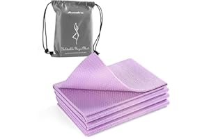 Avoalre Tapis Yoga Antidérapant et Pliable Tapis de Sport INDECHIRABLE Epais Tapis Yoga de Voyage pour Pilâtes, Gym, Aérobic, Stretching, Entraînement, Enfant et Femme avec Sac