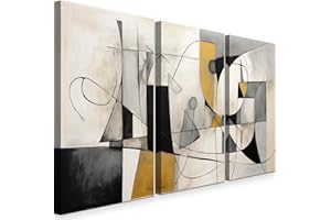 INTELIENZOS Cuadros Salon • Modernos • Lienzos decorativos • Decoración Pared • 120cm • Grande 3 piezas • Abstracto • Decoracion Dormitorios • Comedor • Oficina • Pasillo (Picasso)