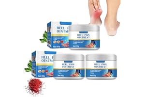 YANOBIA Heel Pain Ointment, for Heel & Plantar Fasciitis, Foot Moisturiser for Dry Cracked Feet, Soothe & Relieve Heel Pain, for Men and Women, 30g (3Pcs)