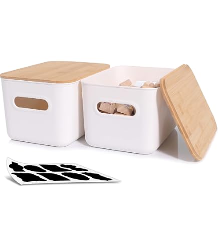4 Scatole Portaoggetti IKEA UPPSNOFSAD 9L – Plastica Nera Con Coperchio, 35x25x14 Cm