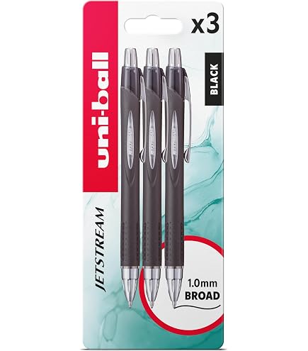 Uni-Ball 1 penna ad inchiostro. Punta media 12-Pack Black