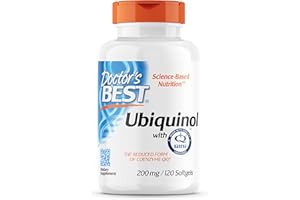 Doctor's Best, Ubiquinol con Kaneka, 200mg, 120 Capsule morbide, Testato in Laboratorio, Senza Glutine, Senza Soia