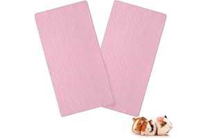 Scenereal Guinea Pig Cage Liner, Fleece Liner 2 Pack - Strong Water Absorption Guinea Pig Bed Reusable Washable Pee Pads, Soft and Comfortable Mat for Small Animals Chinchillas Rabbits Hamster Bunny