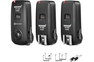 NEEWER FC-16 2,4G Kabelloser Kamera Auslöser für Studio Blitze mit Zwei Empfängern, kompatibel mit Canon Rebel T3 XS T4i T3i T2i Xsi EOS 1100D Mark IV 1D Mark III 5D Mark III 5D Mark II 50D 40D