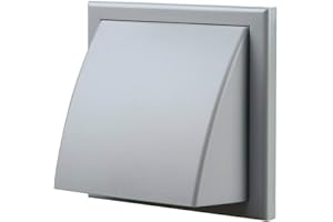 FANTRONIX 100 mm Non-Rattle Cowled Hooded Wall Extractor Vent Baffle with Removable Single Blade Back Draught Shutter Removable Hood Domestic and Commercial Use for Kitchen Bathroom Shop Restaurant