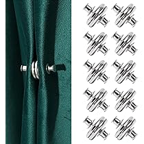 12 Paia Fermatende Magnetici In Lega - Calamite Robuste Per Tende, Camera, Cucina - Foto 5