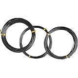 LEEQ 30-Meter-Basteldraht für Pflanzen und Bäume, schwarz, aus Aluminium, 1,0 mm/1,5 mm/2,0 mm (je Größe 10 m)