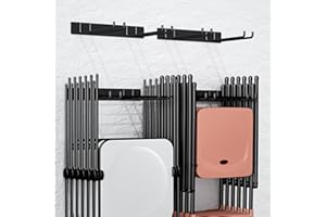 MOOMSINE Wall Mount Garage Folding Chair Garden Tool Hanger for Patio, Beach and Camping Chairs, Holds 240 lbs, Pack of 2