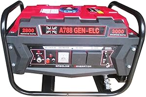 Dirty pro tools 3 KVA/3KW 7HP DC Petrol Generator with copper motor - 3000W/12V/60HZ UK PLUG