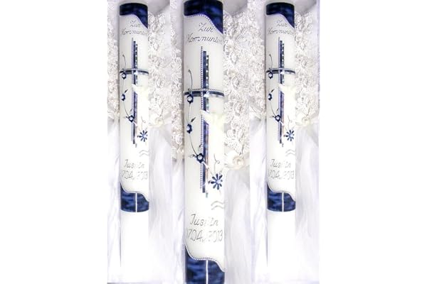 Cirege de baptême ou de communion pour enfants - 400/40 mm - VT-30 - Avec accessoire pour personnalisation