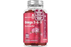 MAXMEDIX Omega 3 6 9 Gummies for Kids - 2 Months Supply - 120 Vegan Gummies - Tasty Alternative to Fish Oil or COD Liver Oil for Kids - Rich in EPA, DHA & ALA - Non-GMO & Gluten-Free Omega 3