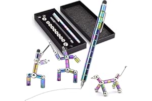 WOKICOR Stylo à bille noir, ensemble de stylos à bille plein de créativité et de soulagement du stress, un stylet comme nouveau cadeau d'emploi pour hommes, femmes ou adolescents (couleur)