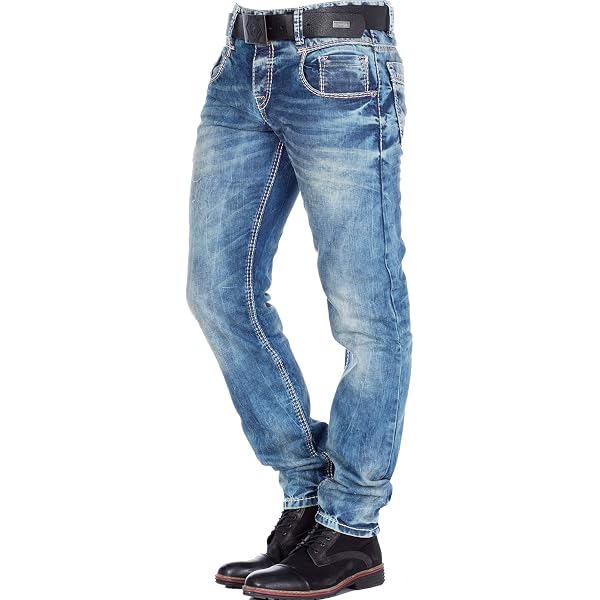 Cipo & Baxx - Jeans Slim Fit Uomo Con Finiture A Contrasto - Cotone Di Qualità - 2