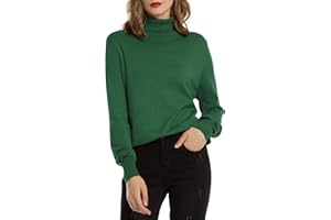 Woolen Bloom Rollkragenpullover Damen Strickpullover Stretch Pullover in Weich Feinstrick Elegant Stehkragen Strickpulli Langarm Rolli Sweater für Herbst Winter