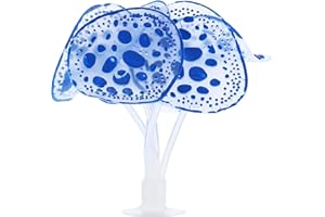 VOCOSTE Silicone Brillant Aquarium Simulation Corail avec Suceur, Bleu