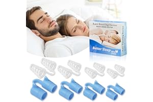 YALISITE Dilatatore Nasale Antirussamento, Stringinaso e Divaricatore Nasale, Dispositivo Anti Russamento, Due Tipi di Morbido e Duro, 4 Taglie Ciascuno (Bianco+Blu)