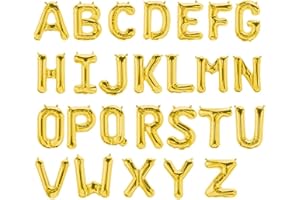 KOPPER-24 Folienballons Buchstaben Gold - 40 / 80 / 100 cm - für Geburtstag Hochzeit Party Dekoration Happy Birthday JGA Geschenk Luftballon Abschluss Riesenballon ABI groß XXL klein mini ( Buchstabe A 80 cm)