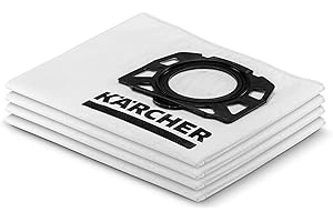 Kärcher Original Bolsa de Filtro de Fieltro KFI 357, Triple Capa, Resistente, Robusta para Aspiradoras en Seco y Húmedo WD y Lava-aspiradoras SE, 4 unidades (2.863-314.0)