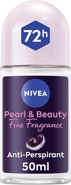 NIVEA Pearl & Beauty, Antiperspirant for Women, Black Pearl & Perfume Oils, Roll-on, 50ml