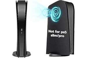 ‎MCBAZEL Mcbazel PlayStation 5 Frontplatte Seitenpaneele, Harte Frontplatte Digital Konsole Kühlungsventilationspanel Ersatz für PlayStation 5 Digital Edition Schwarz(Nicht für PS5 Slim/Pro)