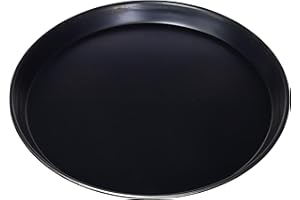 Paderno 11744-32 Teglia Pizza, per Torte e Focacce, Antiaderente, in Ferro Blu, Cucina professionale, per Cottura Elettrica e Gas, Altezza 2.5 cm, Diametro 32 cm