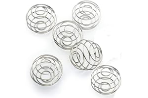 Grizef Shaker proteico in acciaio inox, 6 pezzi, in acciaio inox, per bevande proteiche, frullatore a sfera proteica, mixer per sport, fitness, shaker per proteine