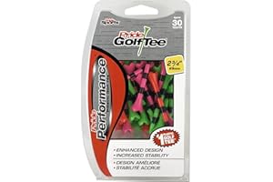 PRIDE GOLF TEE Pride Performance - Tee da Golf a Righe, Confezione da 30