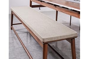 PING BU Coussin de banc 2 ou 3 places - 3 ou 5 cm d’épaisseur - Pour jardin, salle à manger, cuisine, intérieur et extérieur (140 x 30 x 3 cm, beige)