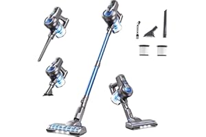 Greenote Bezprzewodowy odkurzacz, lekki odkurzacz bezprzewodowy 23000pa, pionowy odkurzacz ze światłami LED, wielofunkcyjny 6 w 1, działa 35 minut, waga 1,5 kg, do twardych podłóg i dywanów z krótkim