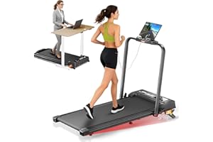 ‎JAGJOG 6 IN 1 Laufband für Zuhause mit Neigung bis 9%, Klappbares Laufband mit Intelligentes APP, 12km/h Walking Pad Klappbar, 2.5 PS Walking Pad Schreibtisch mit LED-Anzeige und Fernbedienung