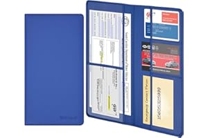 ‎WISDOMPRO wisdompro Auto Dokument Halter Organizer, PU Leder Fahrzeug Versicherung und Zulassung Halter Wallet Case für ID-Karte, Führerschein, Schlüssel Kontaktinformationskarten