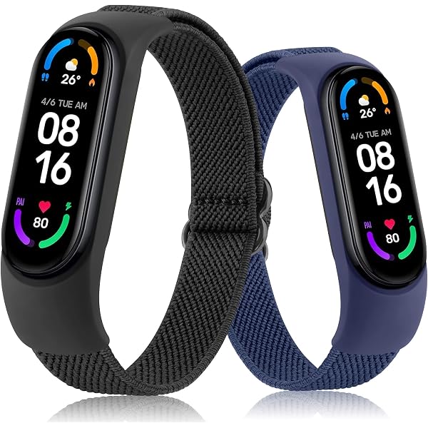 Cinturino In Nylon Per Xiaomi Mi Band 7/6/5 E Amazfit Band 5, Regolabile, Traspirante E Antiperdita, Colore Nero