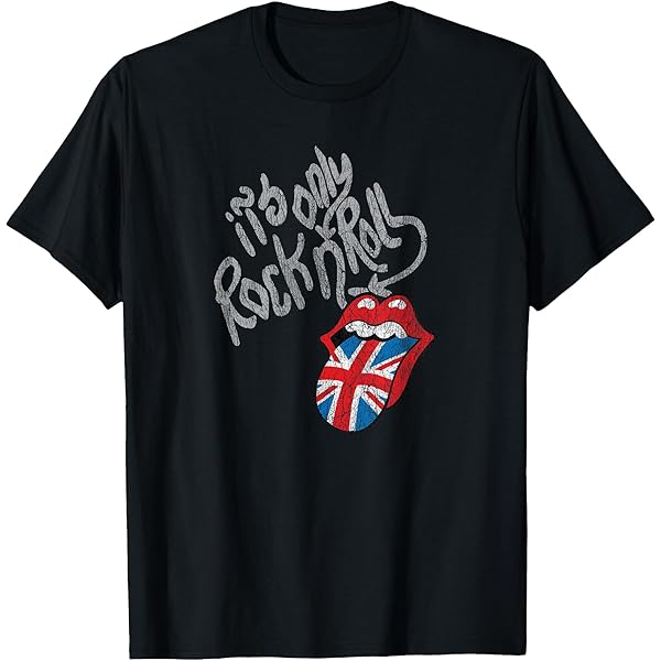 Official The Rolling Stones HD Multi Color Tongue T-Shirt : Amazon