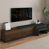 Nest TV Sehpası &ndash; Modern Tasarım,2 Kapaklı Depolama ve İkili Zigon Sehpa ile Fonksiyonel Mobilya